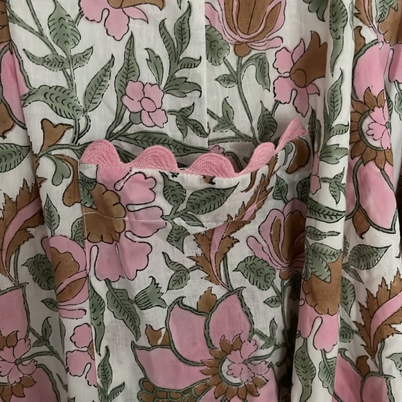 Juliet Dunn Pink and Green Floral Maxi Dress - Picture 4 of 6